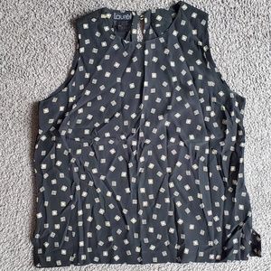 Laurèl Sleeveless Patterned Silk Shirt